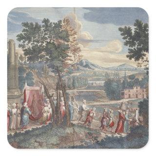 Turkish marriage procession, 1712-13 square sticker