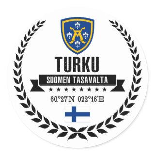 Turku Classic Round Sticker
