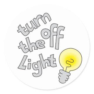 Turn off the light light bulb sticker