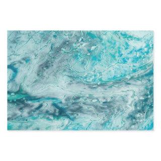 Turquoise Abstract Paint Pour Art  Sheets
