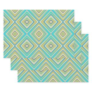 Turquoise Blues Alternative Diamond Pattern  Sheets