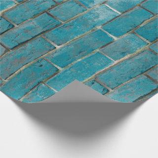 Turquoise Brick Wall Pattern