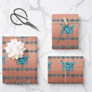 Turquoise Ceremonial Buffalo Skull   Sheets