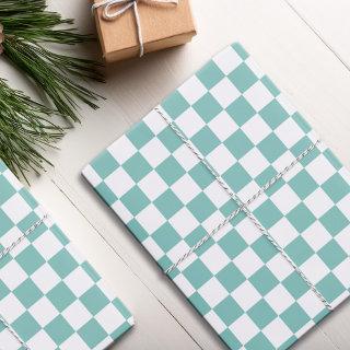 Turquoise Checkered Pattern  Sheets