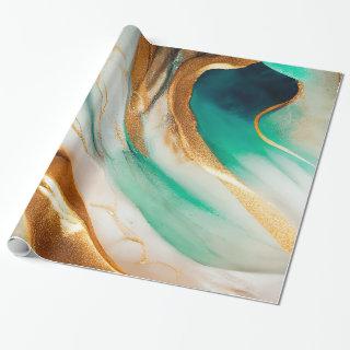Turquoise Coast Abstract Flowing Art