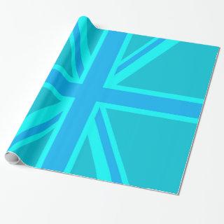 Turquoise Union Jack Flag Decor