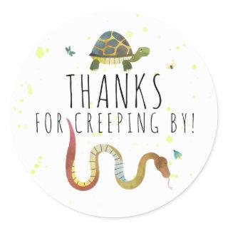 Turtle and Snake Reptile Birthday Party Stickers