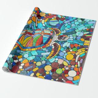 Turtle Colorful  mosaic art