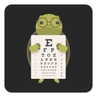 Turtle Eye Chart Square Sticker