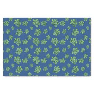 Turtle Green and Blue Graphic Tissue Paper