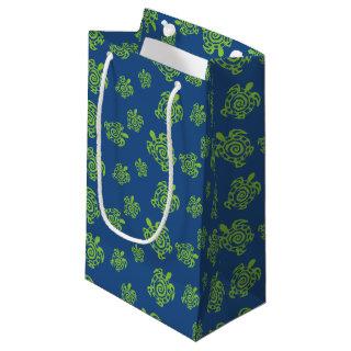 Turtle Green and Blue Party Stuff Small Gift Bag