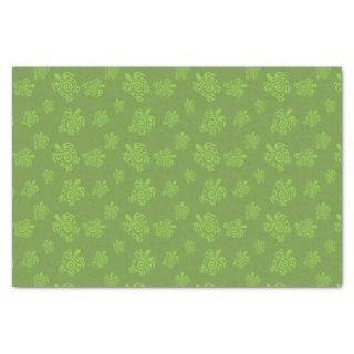 Turtle Green Print Tissue Paper