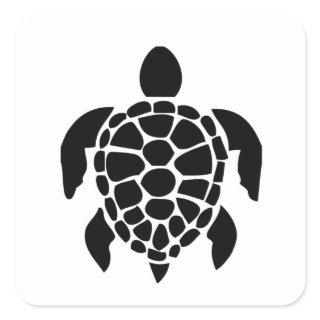 Turtle Lovers, Save The Turtle ,Sea Turtle Square Sticker
