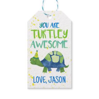 Turtley Awesome Turtle Valentine Gift Tags