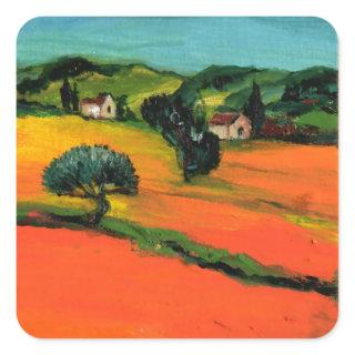 TUSCANY LANDSCAPE square Square Sticker