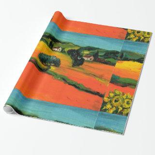 TUSCANY LANDSCAPE WITH SUNFLOWERS