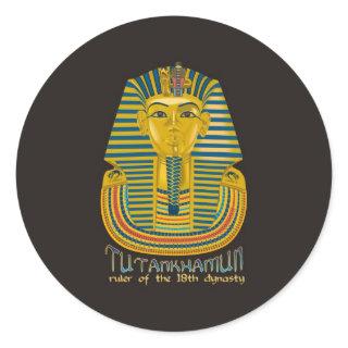 Tutankhamun mummy, the ancient King Tut of Egypt Classic Round Sticker