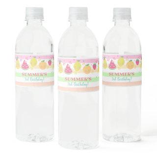 Tutti Frutti Water Bottle Labels Summer