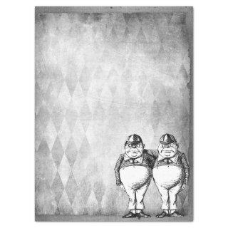 Tweedledee and Tweedledum Wonderland Decoupage Tissue Paper