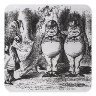 Tweedledum and Tweedledee Square Sticker