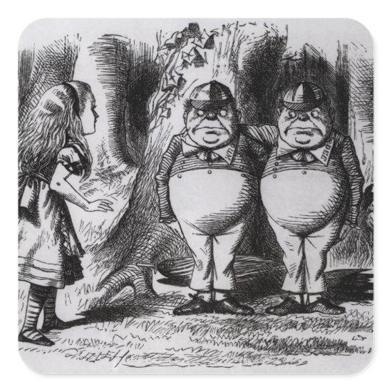 Tweedledum and Tweedledee Square Sticker