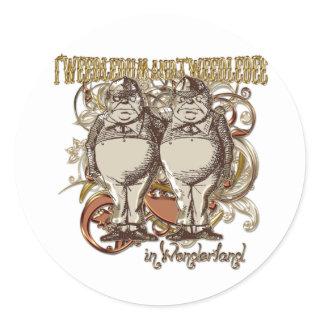 Tweedledum & Tweedledee Carnivale Style Gold Ver. Classic Round Sticker