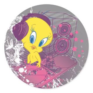 TWEETY™ Djing Classic Round Sticker