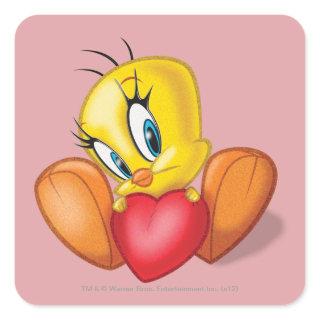 TWEETY™ Holding Heart Square Sticker