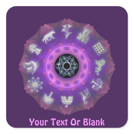 Twelve Tribes Square Sticker