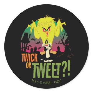 "Twick or Tweet" TWEETY™ & SYLVESTER™ Classic Round Sticker