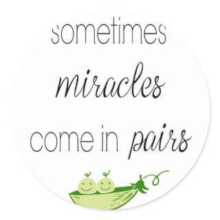 Twin Boys Classic Round Sticker