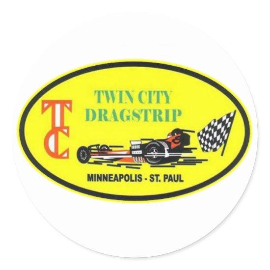 Twin City Drag Strip Class Winner Classic Round Sticker