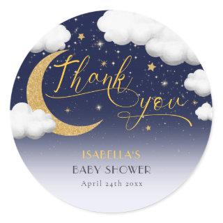 Twinkle Little Star Baby Shower Thank You Classic Round Sticker