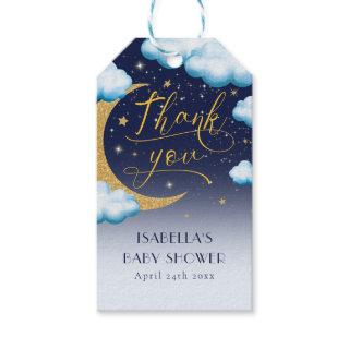 Twinkle Little Star Boy Baby Shower Thank You Gift Tags