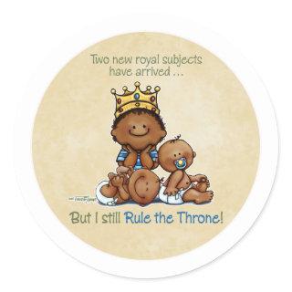 Twins King African American Big Brother - stickers