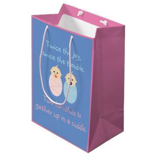 Twins = Twice the Joy Medium Gift Bag