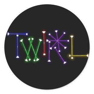 Twirl Classic Round Sticker