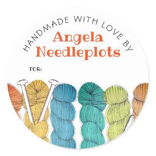 Twisted yarn knitting needles handmade by label