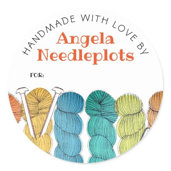 Twisted yarn knitting needles handmade by label
