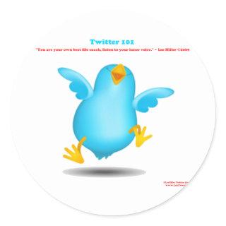 Twitter 101 Truth About Life Coaches Apparel Gifts Classic Round Sticker
