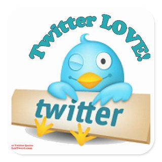 Twitter LOVE Apparel,Gifts & Collectibles Square Sticker