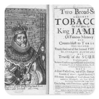 'Two Broadsides Against Tobacco Square Sticker