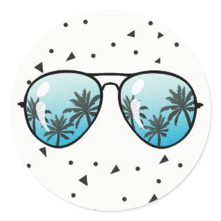 Two Cool Sunglasses Boy Favor Tag Cupcake Label