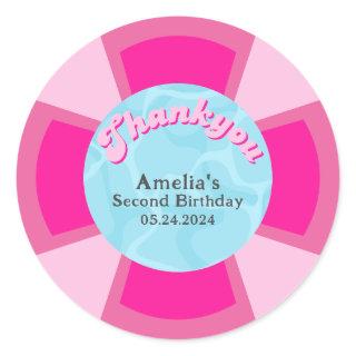 Two cool tropical pool summer Birthday Classic Round Sticker