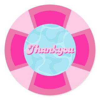 Two cool tropical pool summer Birthday Classic Round Sticker