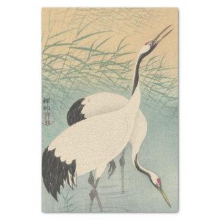 Two Cranes by Ohara Koson Tissue Paper
