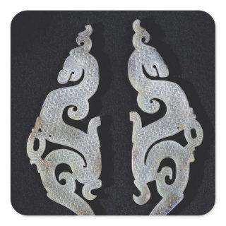 Two Dragons, c.475-221 BC Square Sticker