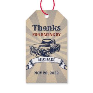 Two Fast Boy Car Theme Second Birthday Racing Gift Tags