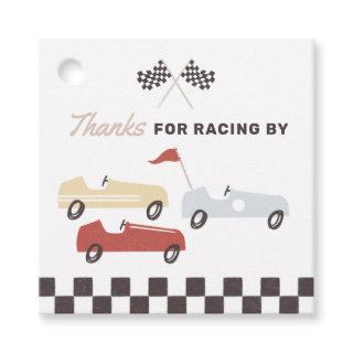Two Fast Race Car Boy Birthday Party Favor Tags