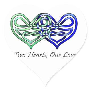 Two Hearts Heart Sticker